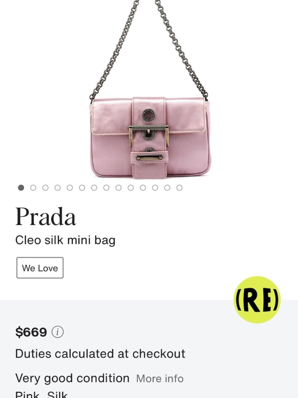 Vintage Prada Cleo Satin Mini Bag - Picture 7 of 7